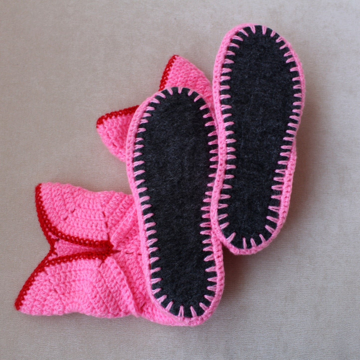 Mid-calf home slipper boots in candy pink