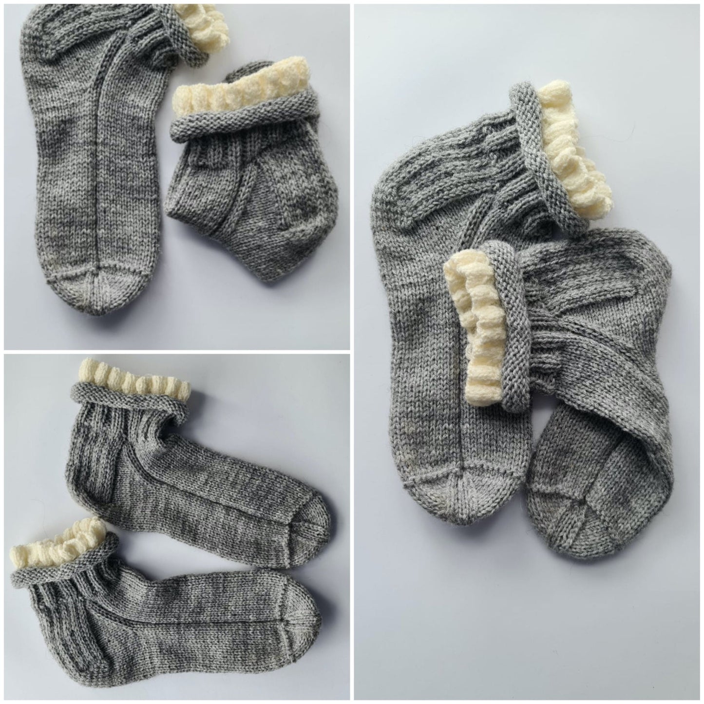 Wool Blend Ruffle Socks