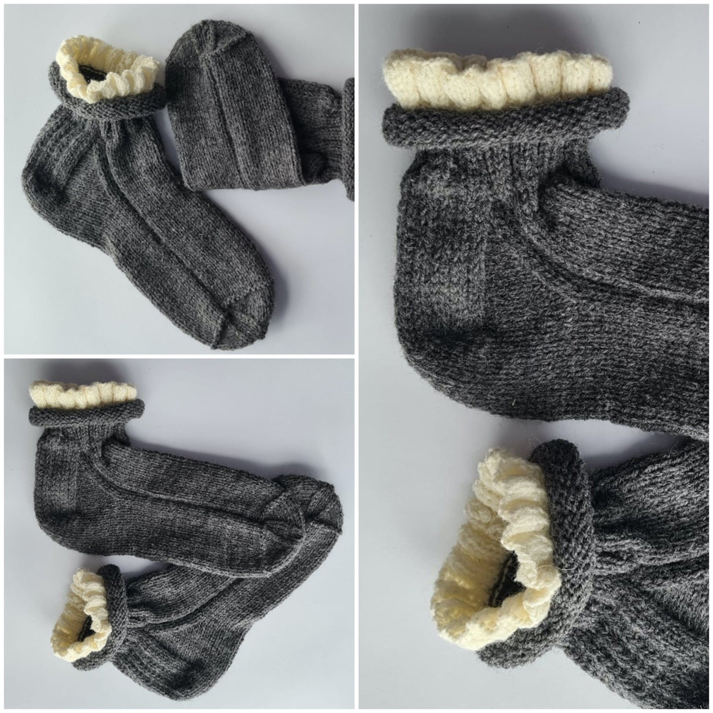 Wool Blend Ruffle Socks