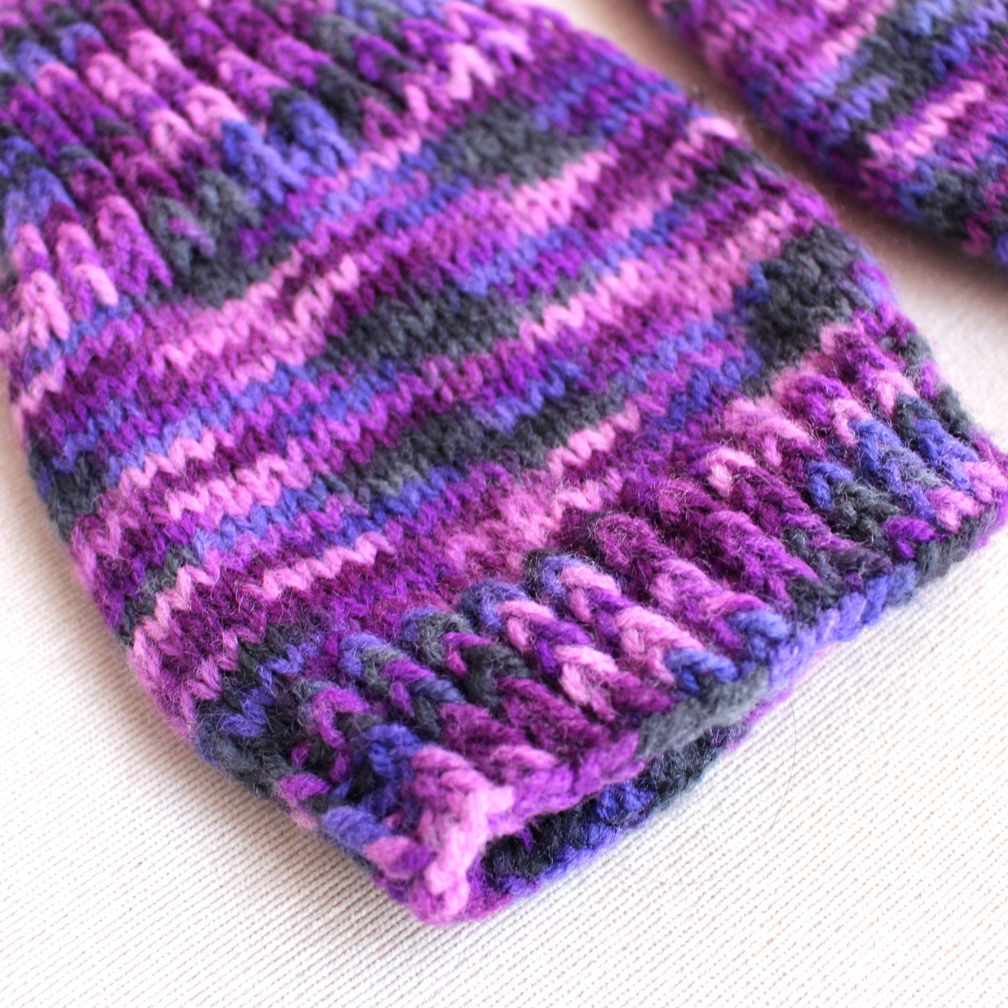 Purple stripe yoga socks for wide feet