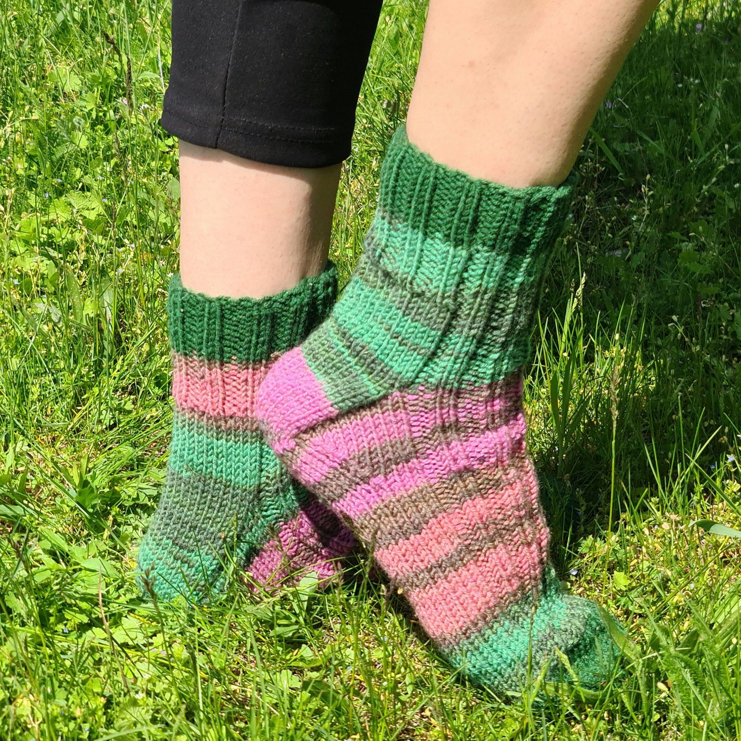 Mismatched Striped Wool Socks