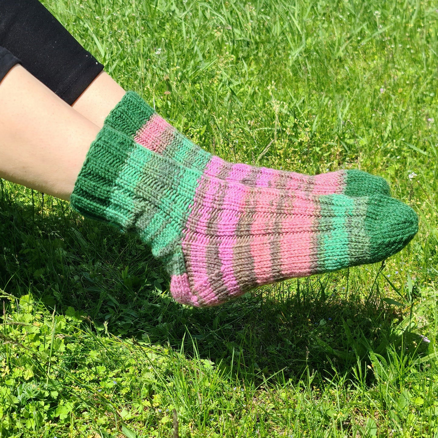 Mismatched Striped Wool Socks