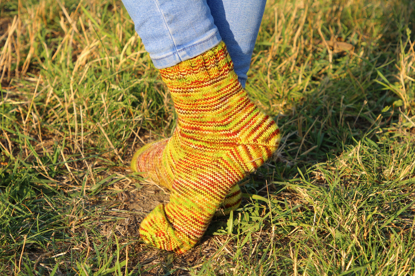 Multicolor Rustic Chunky-Knit Socks
