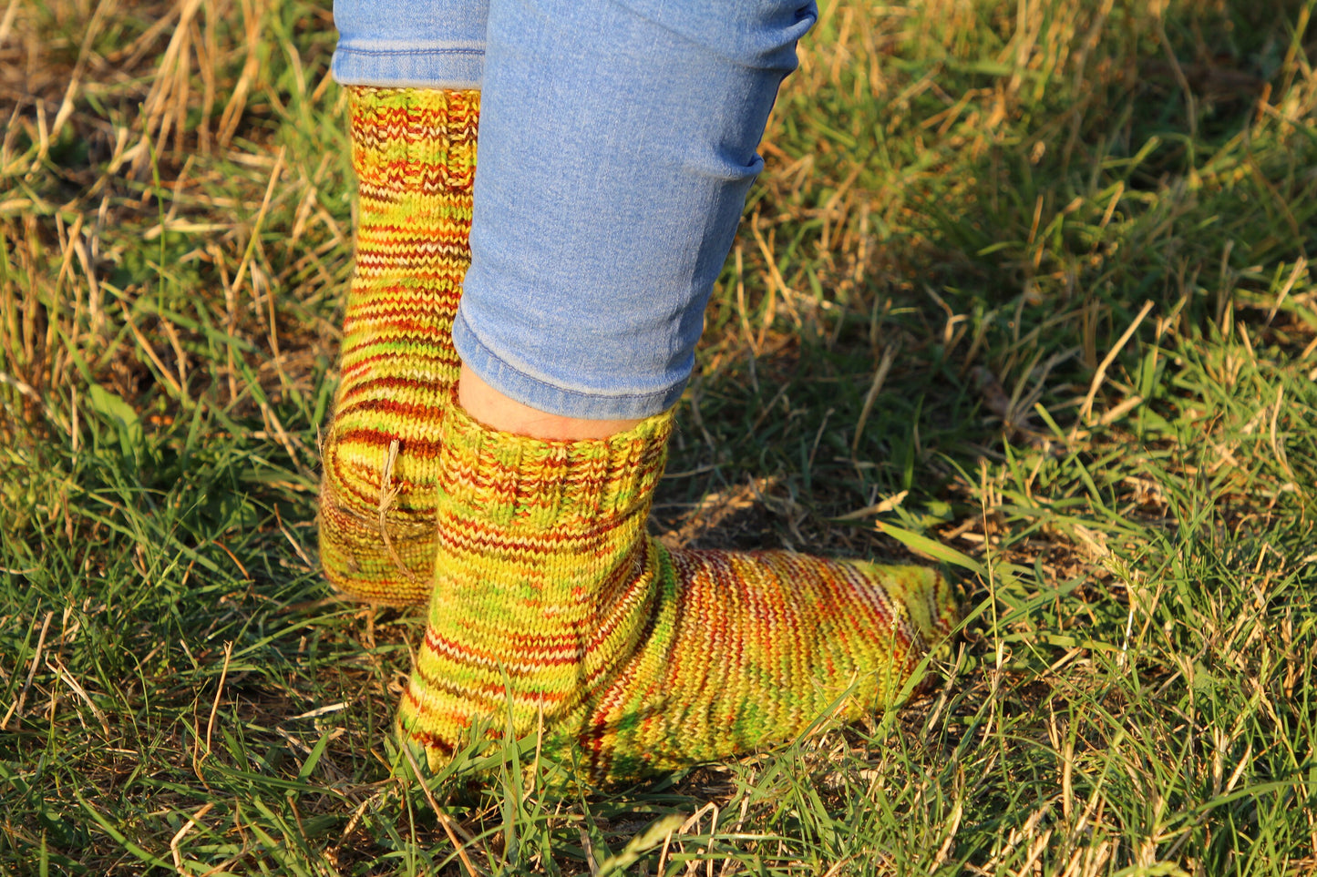 Multicolor Rustic Chunky-Knit Socks