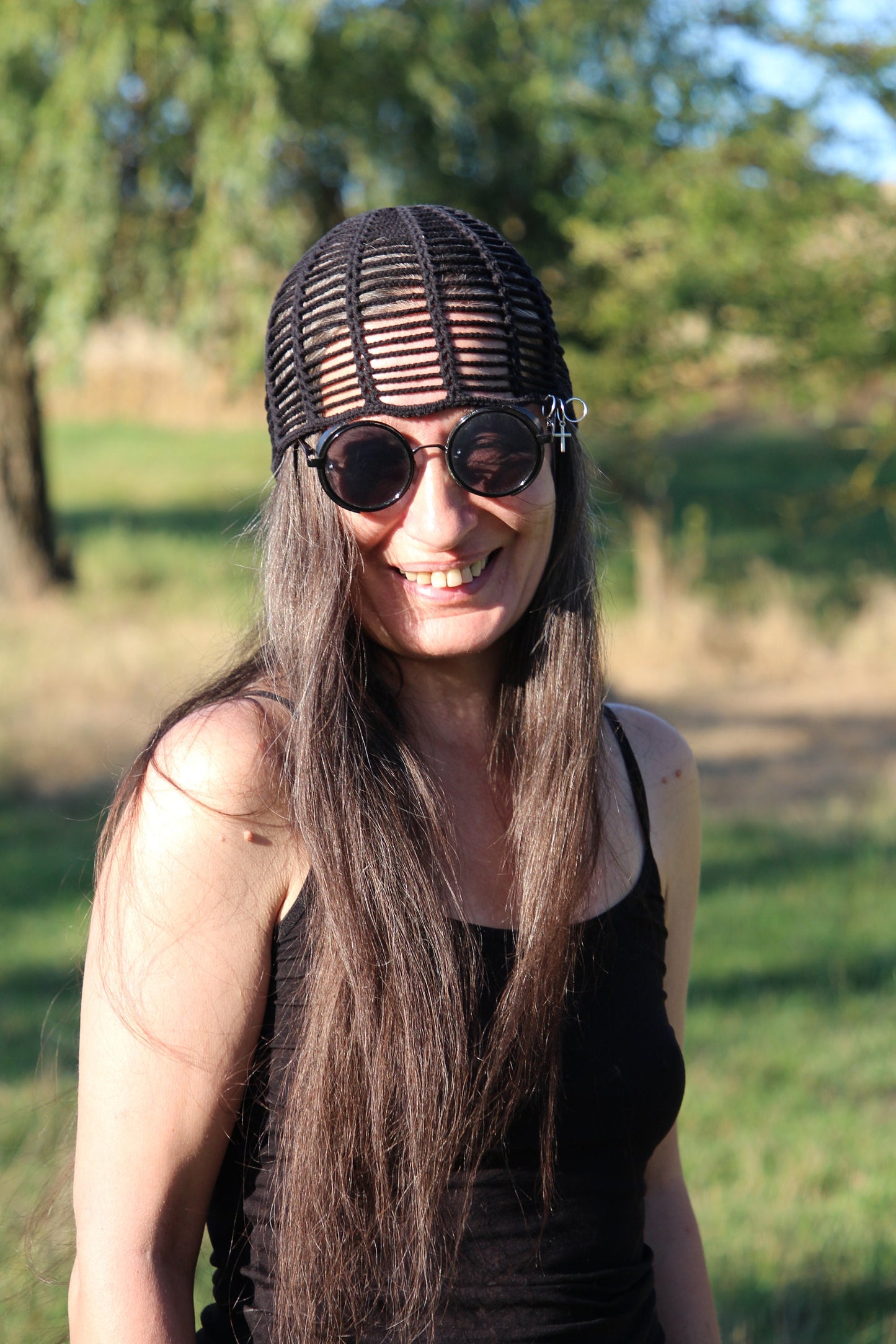 Black Summer Openwork Beanie
