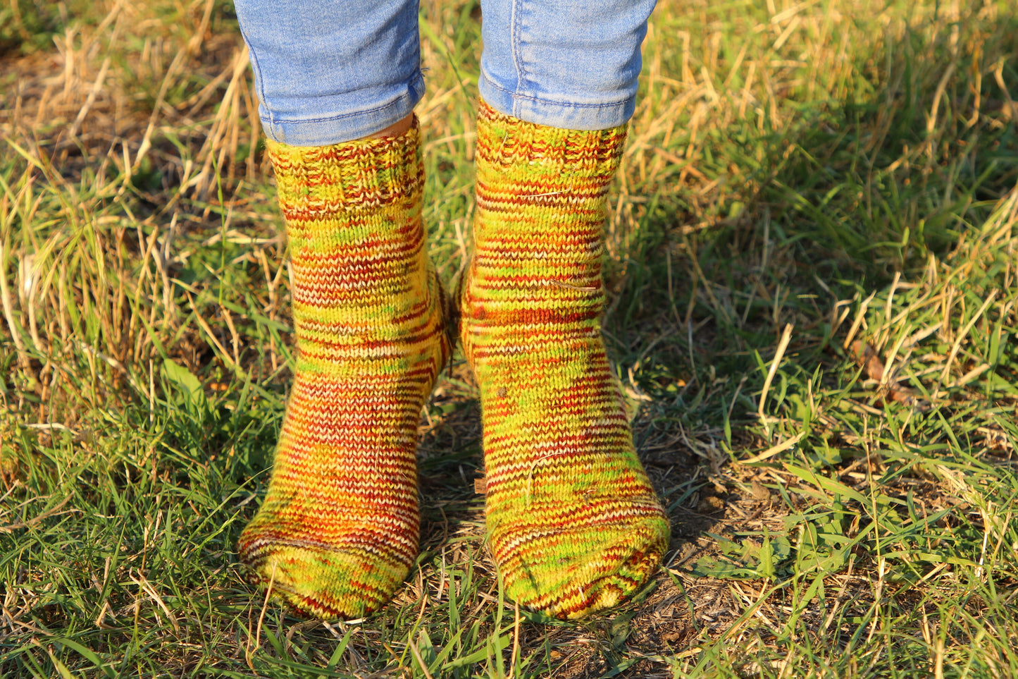 Multicolor Rustic Chunky-Knit Socks