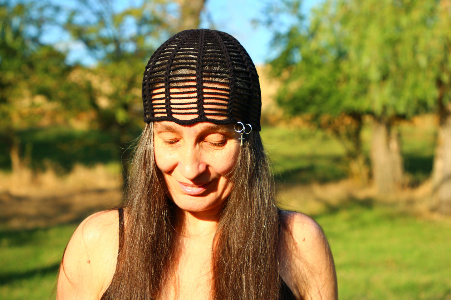 Black Summer Openwork Beanie
