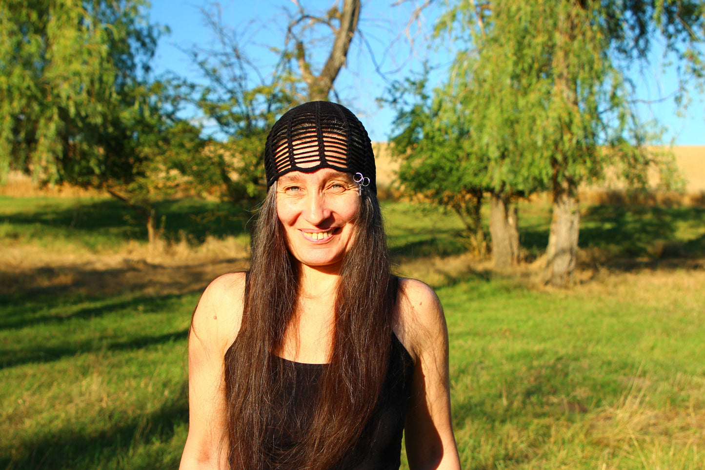 Black Summer Openwork Beanie