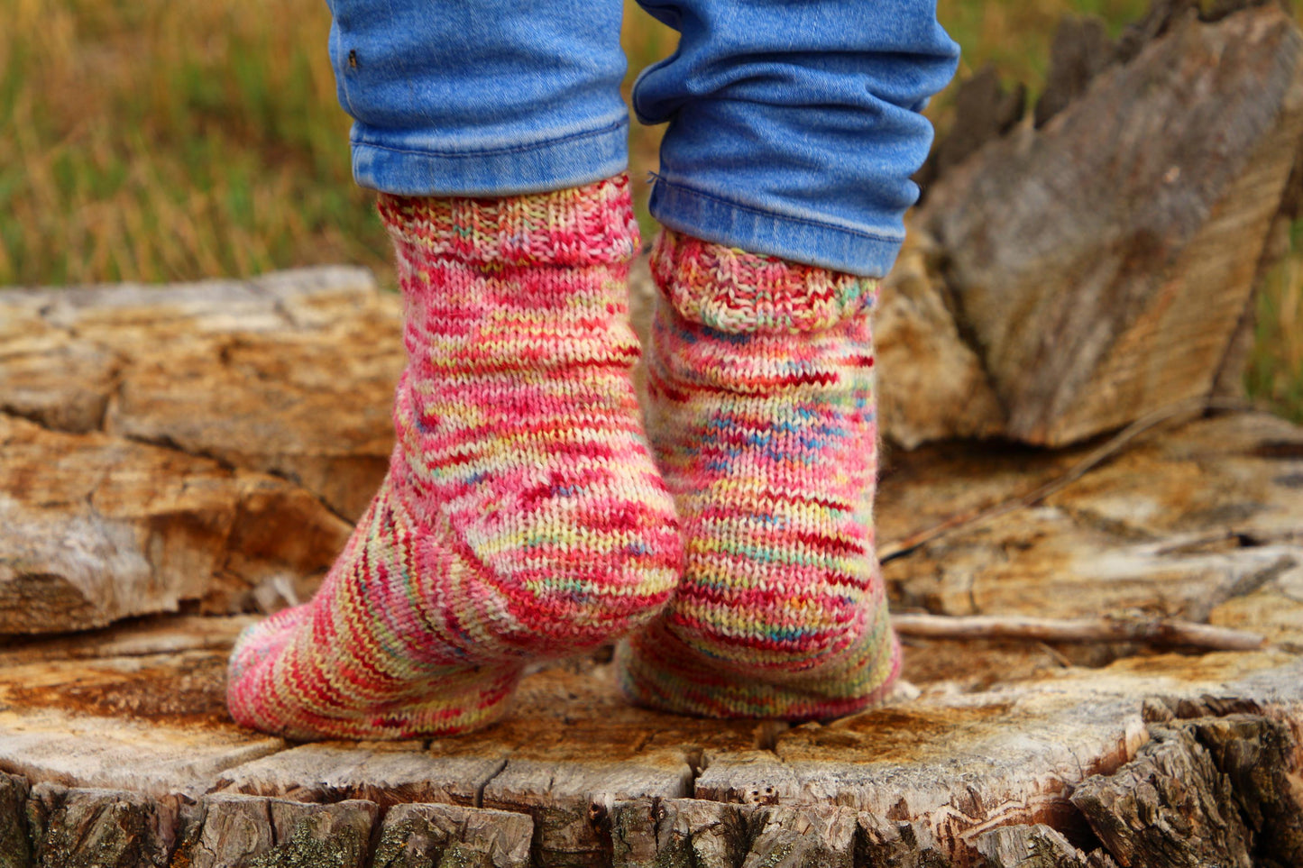 Unique Multicolor Knitted Socks