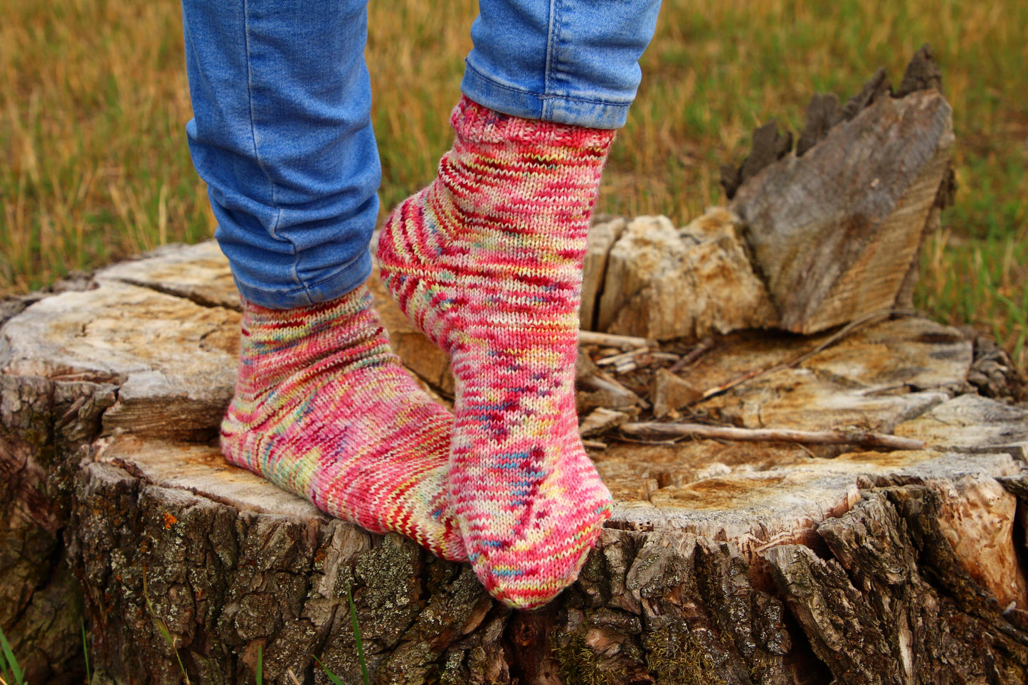 Unique Multicolor Knitted Socks