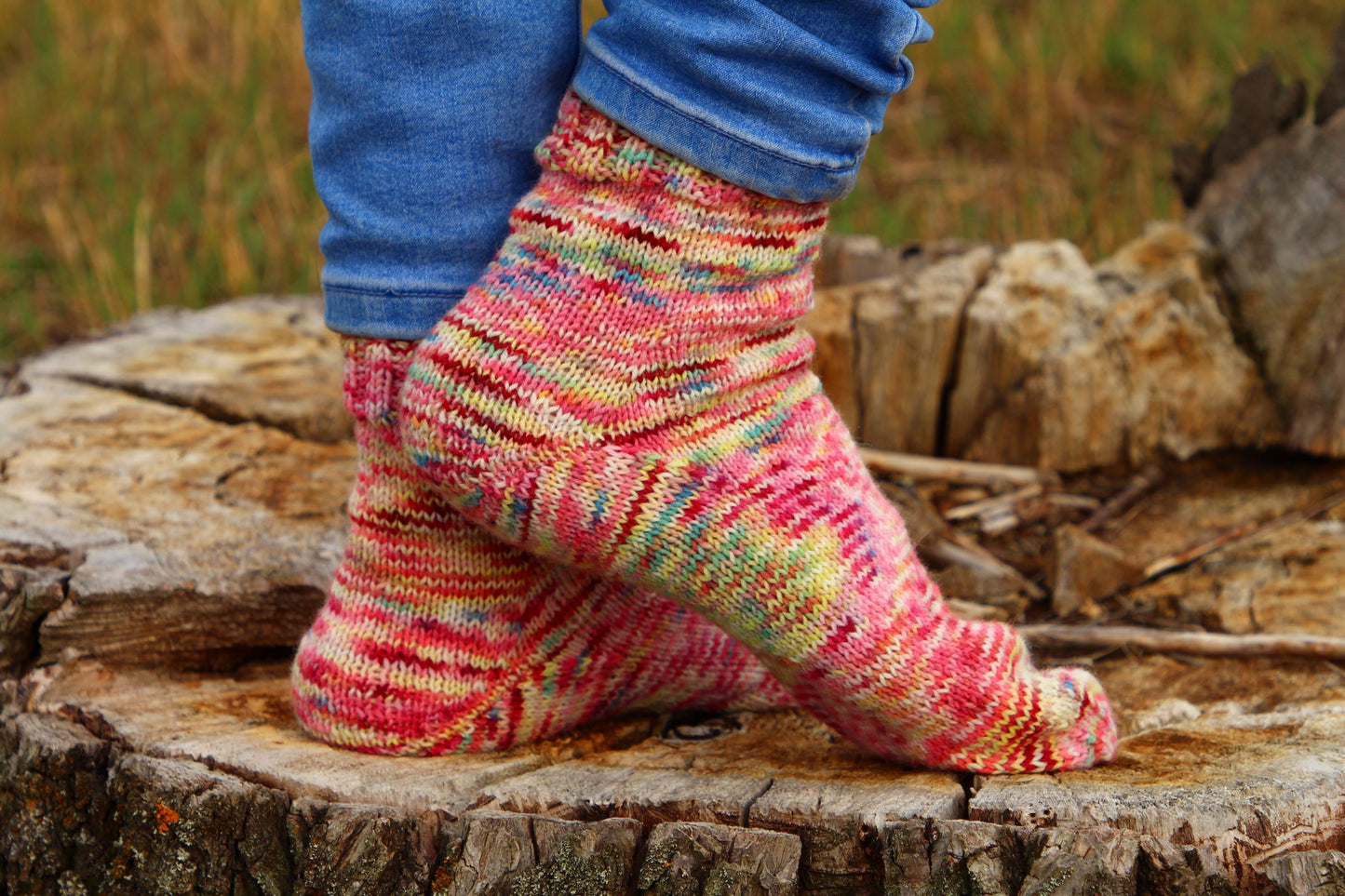 Unique Multicolor Knitted Socks
