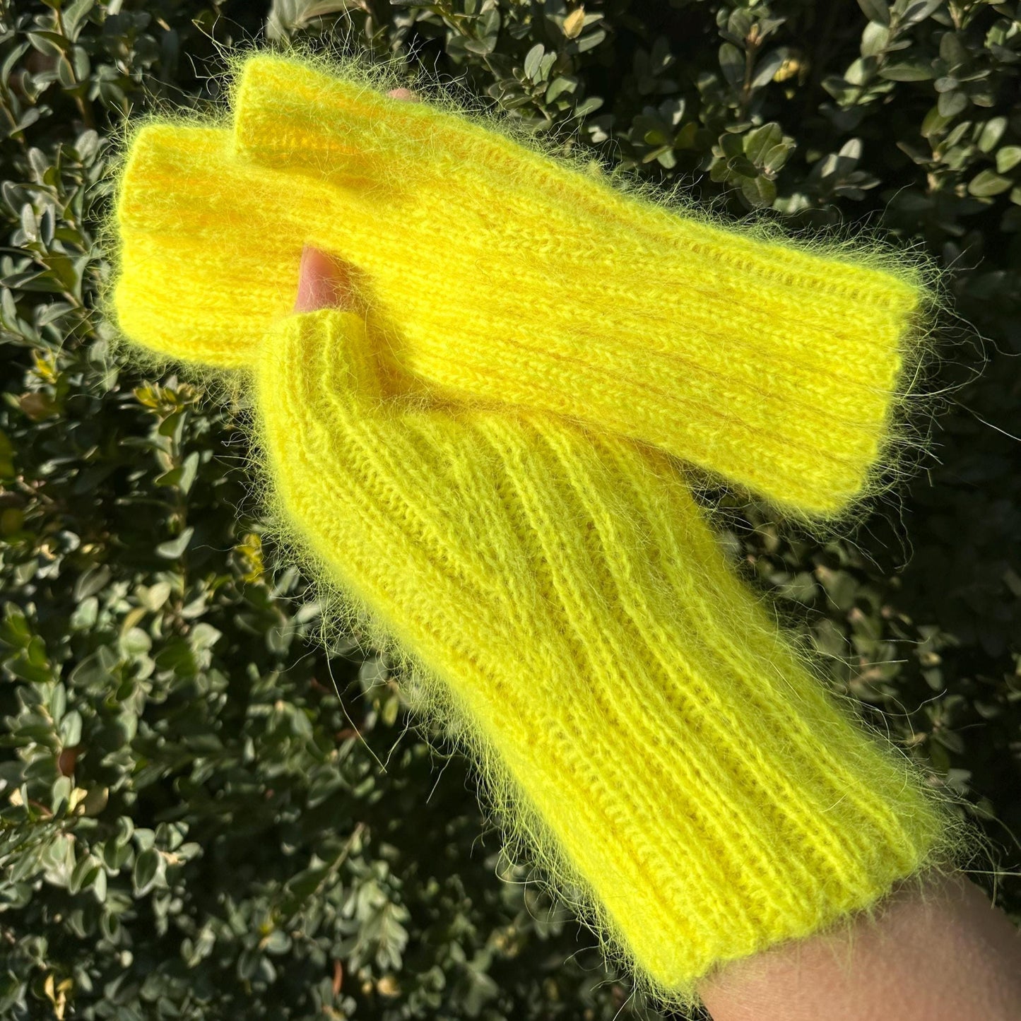 Neon Stretchy Fingerless Gloves