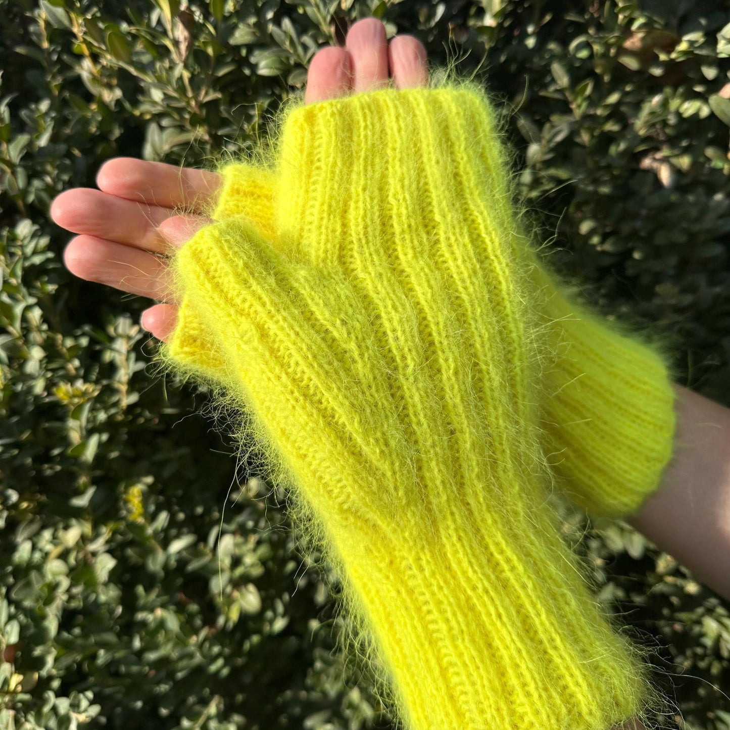 Neon Stretchy Fingerless Gloves
