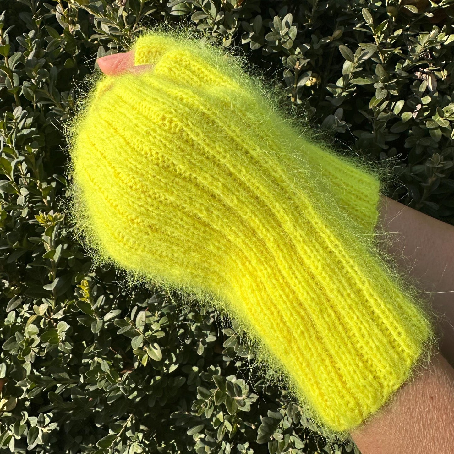 Neon Stretchy Fingerless Gloves