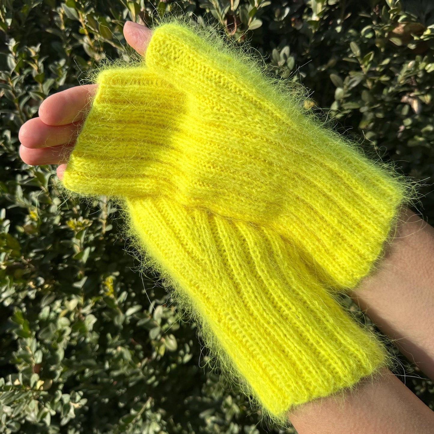 Neon Stretchy Fingerless Gloves