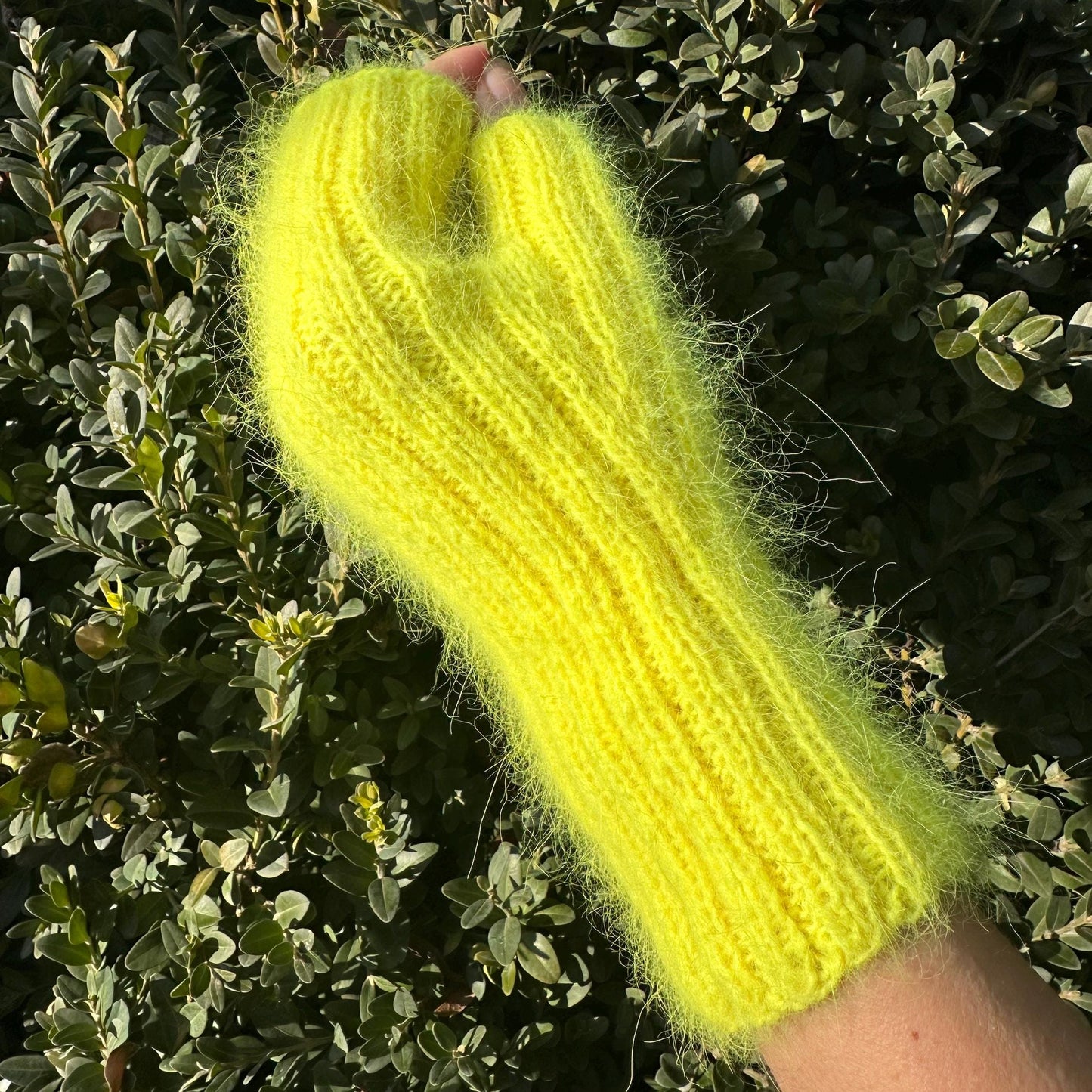 Neon Stretchy Fingerless Gloves