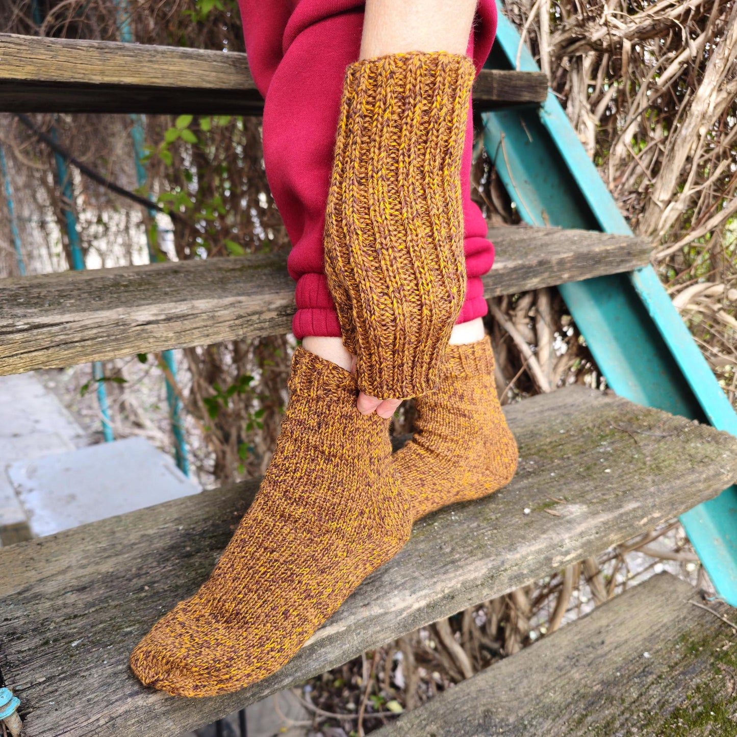 Wool Socks & Mittens Set for Cold Weather