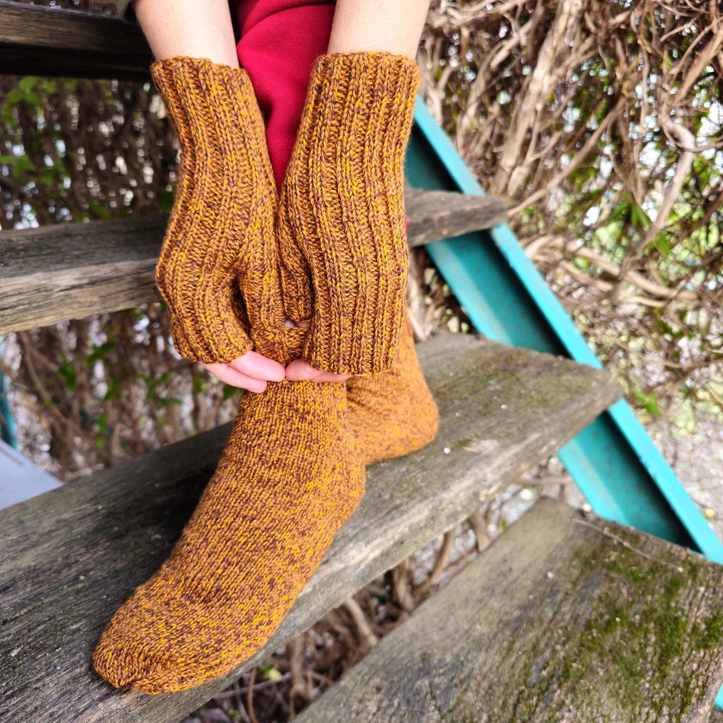 Wool Socks & Mittens Set for Cold Weather