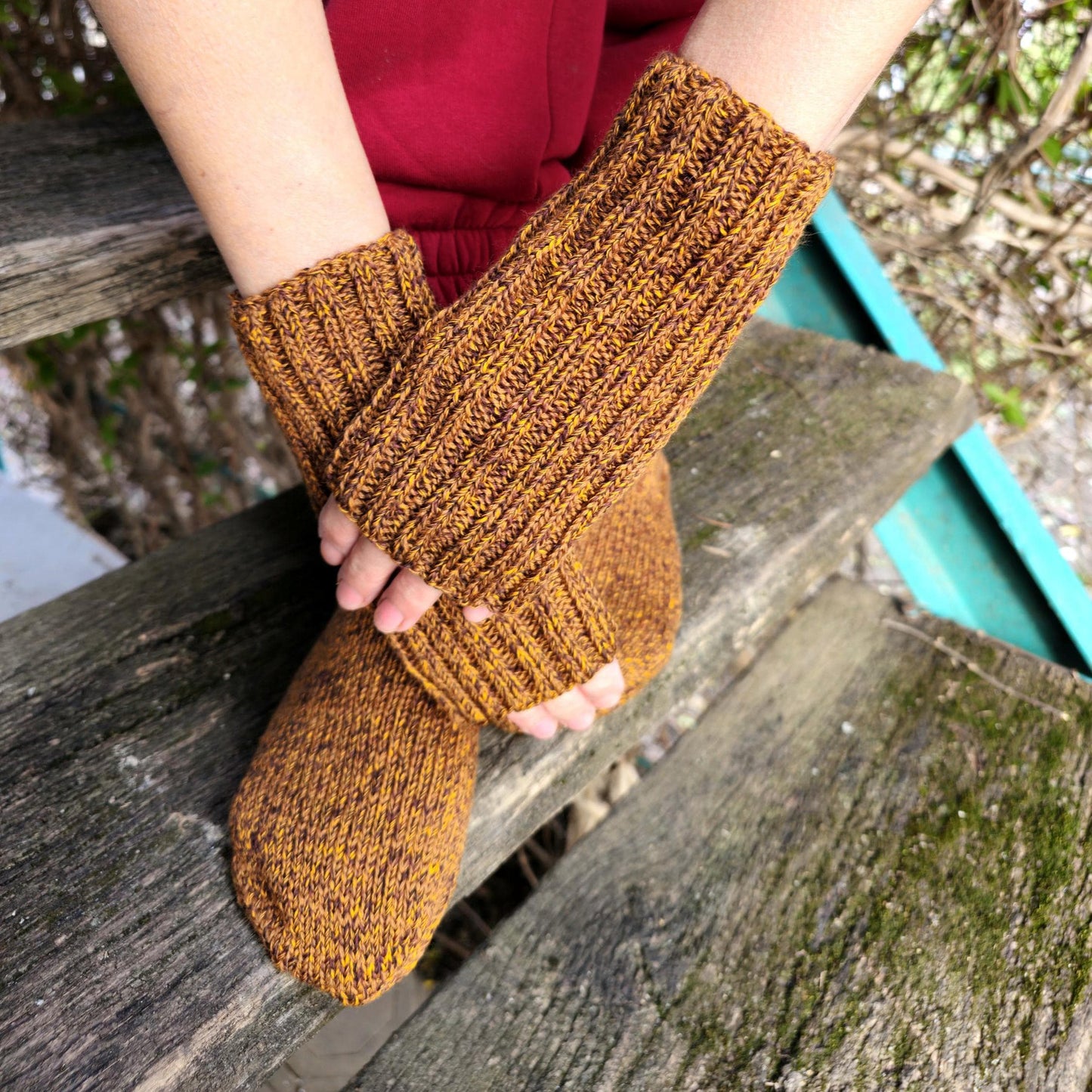 Wool Socks & Mittens Set for Cold Weather