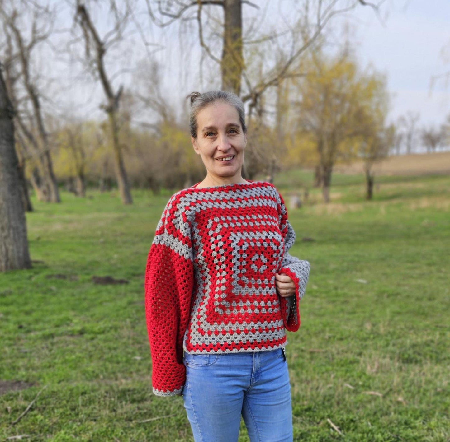 Reversible Granny Square Sweater