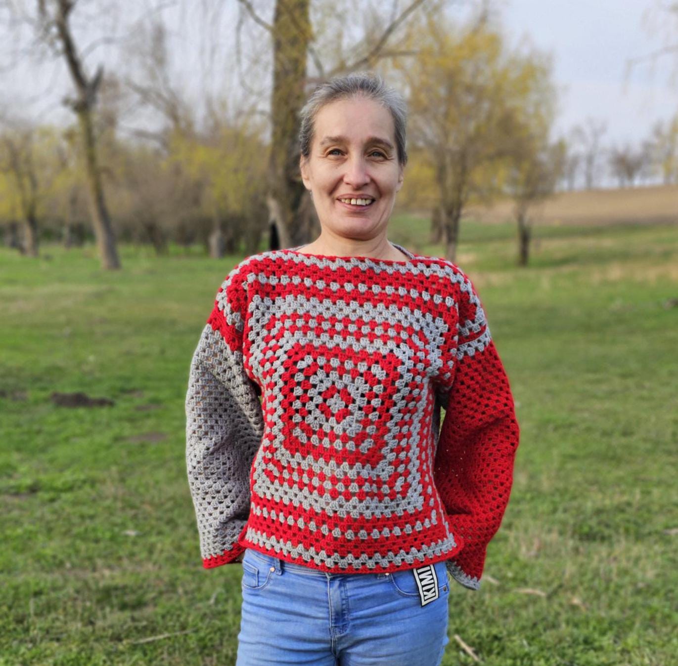 Reversible Granny Square Sweater