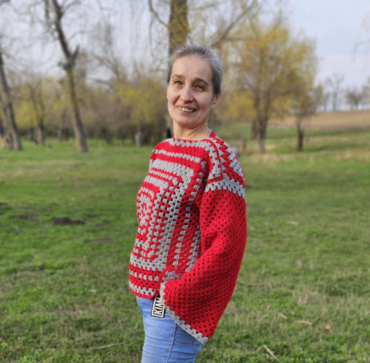 Reversible Granny Square Sweater