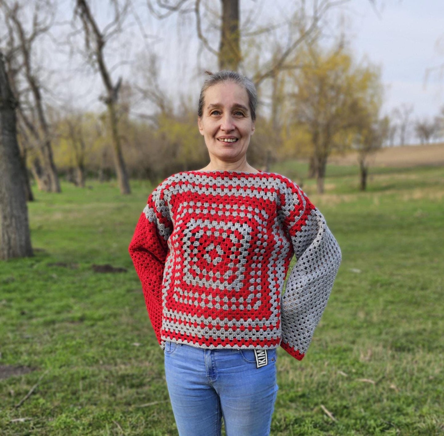 Reversible Granny Square Sweater