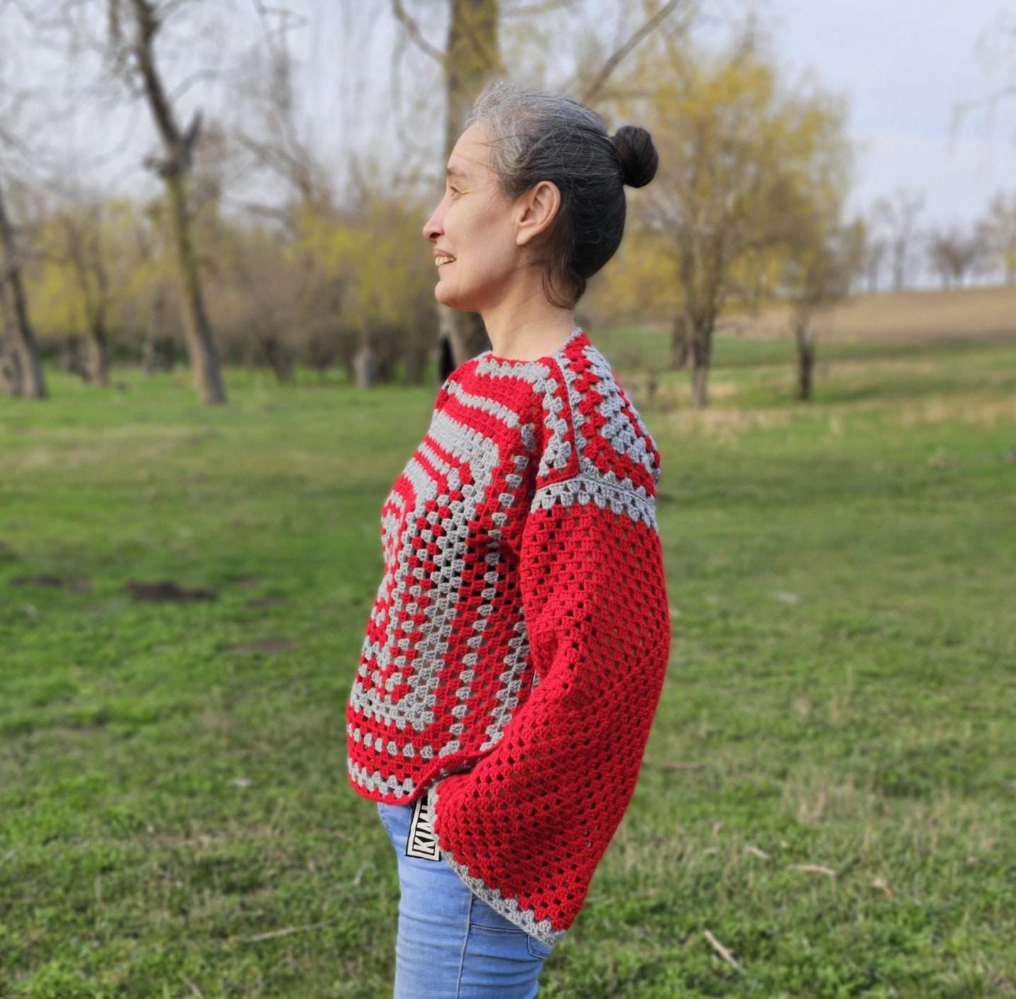 Reversible Granny Square Sweater