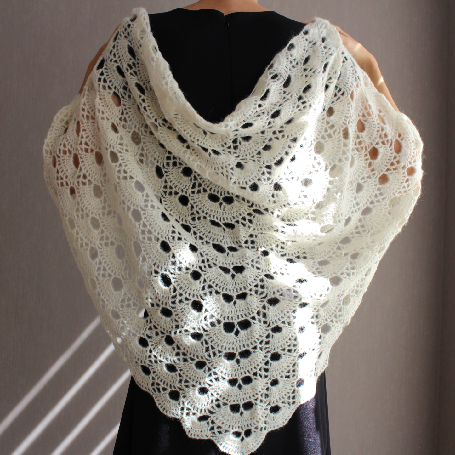 Alpaca Triangle Lace Shawl