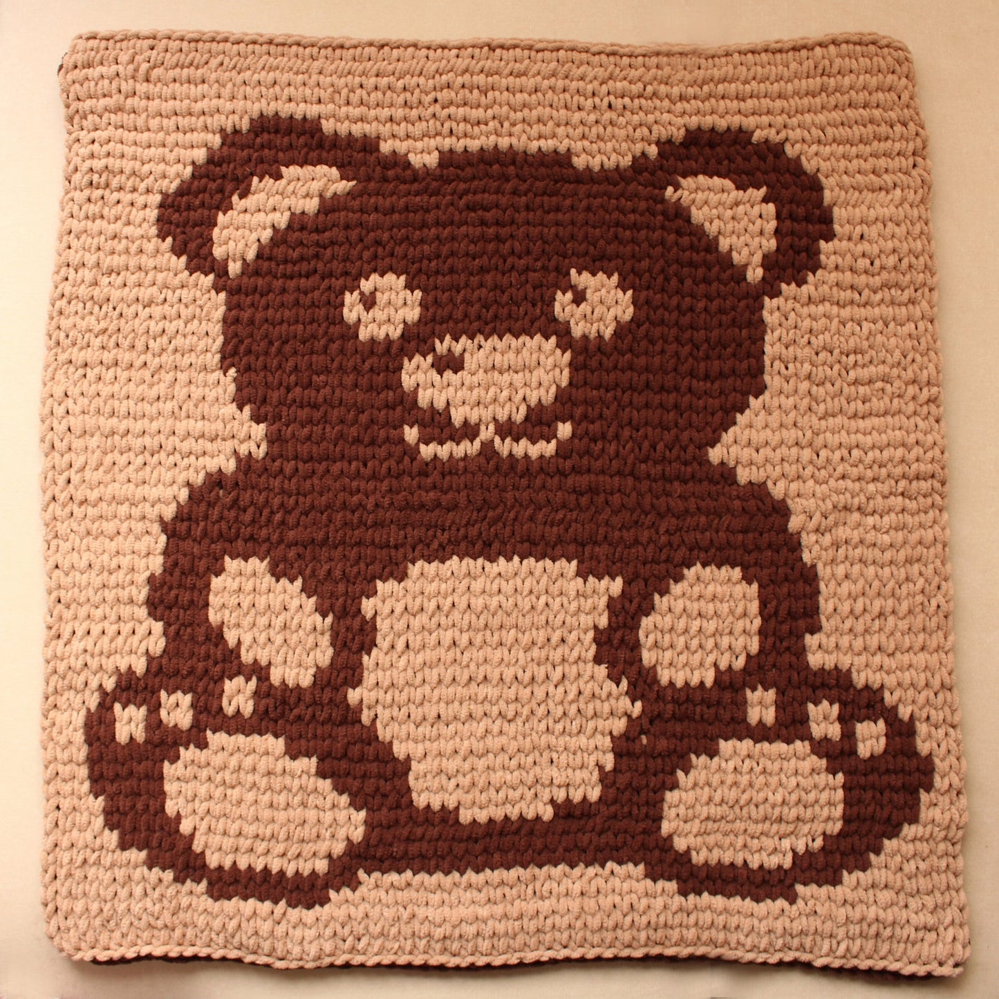 Double-sided teddy bear blanket for newborns