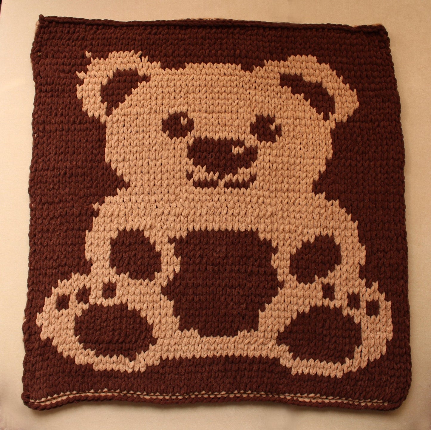 Double-sided teddy bear blanket for newborns
