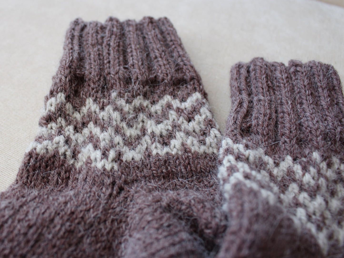 Alpaca jacquard ankle socks