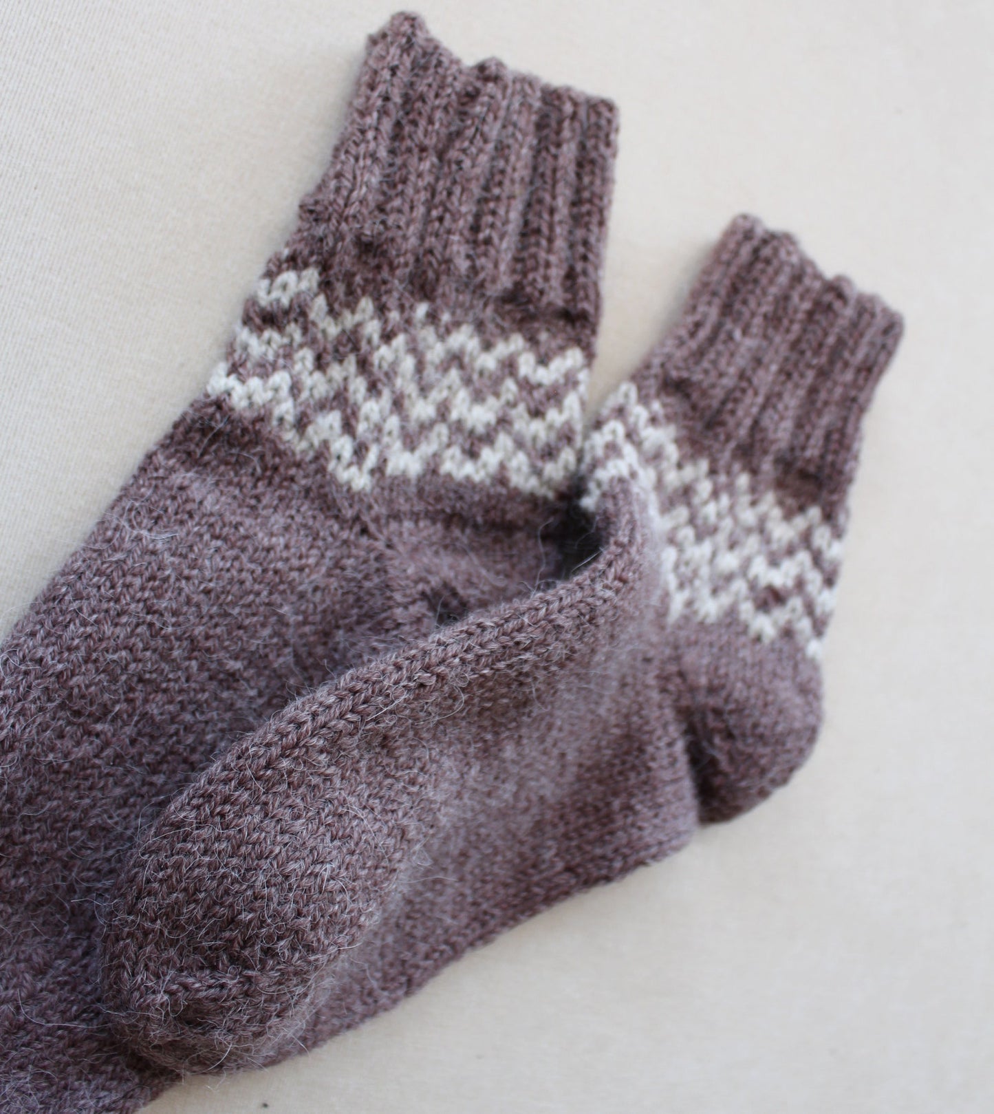 Alpaca jacquard ankle socks