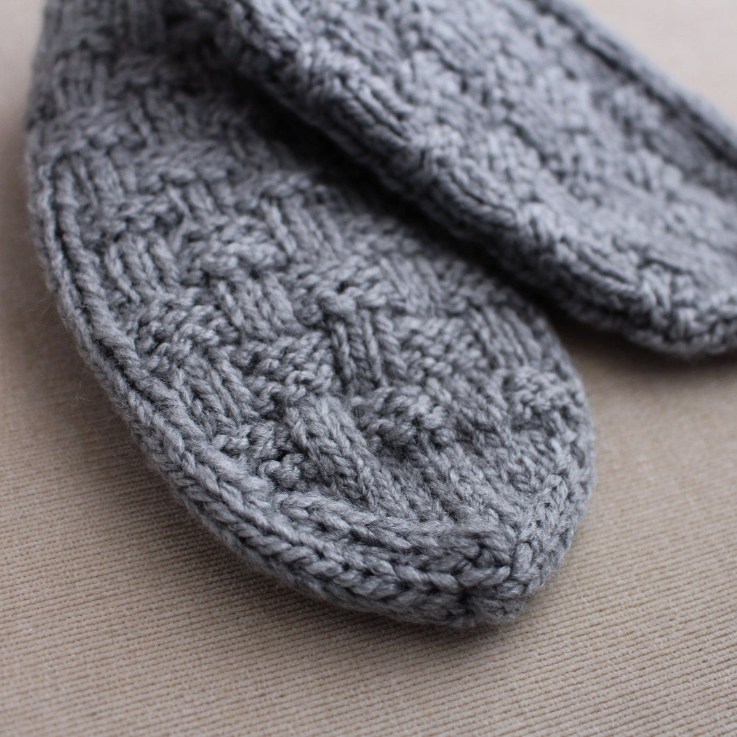 Gray Wool-blend Baby Socks