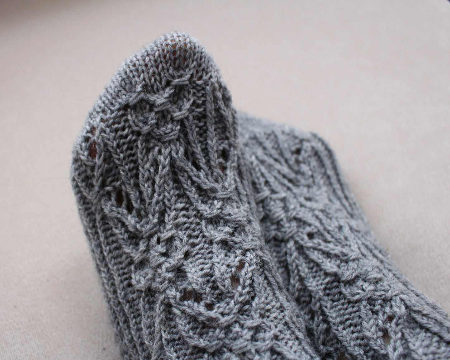 Wool fishnet socks