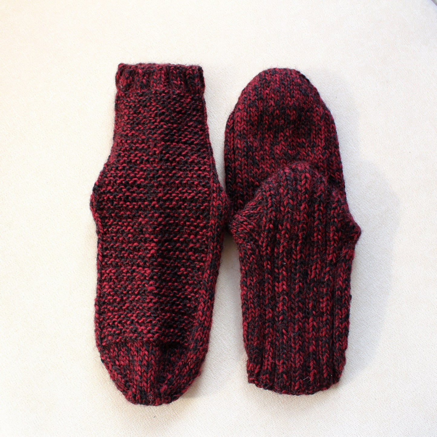 Wide-calf wool blend socks, Chunky bed socks, Socks for swollen feet