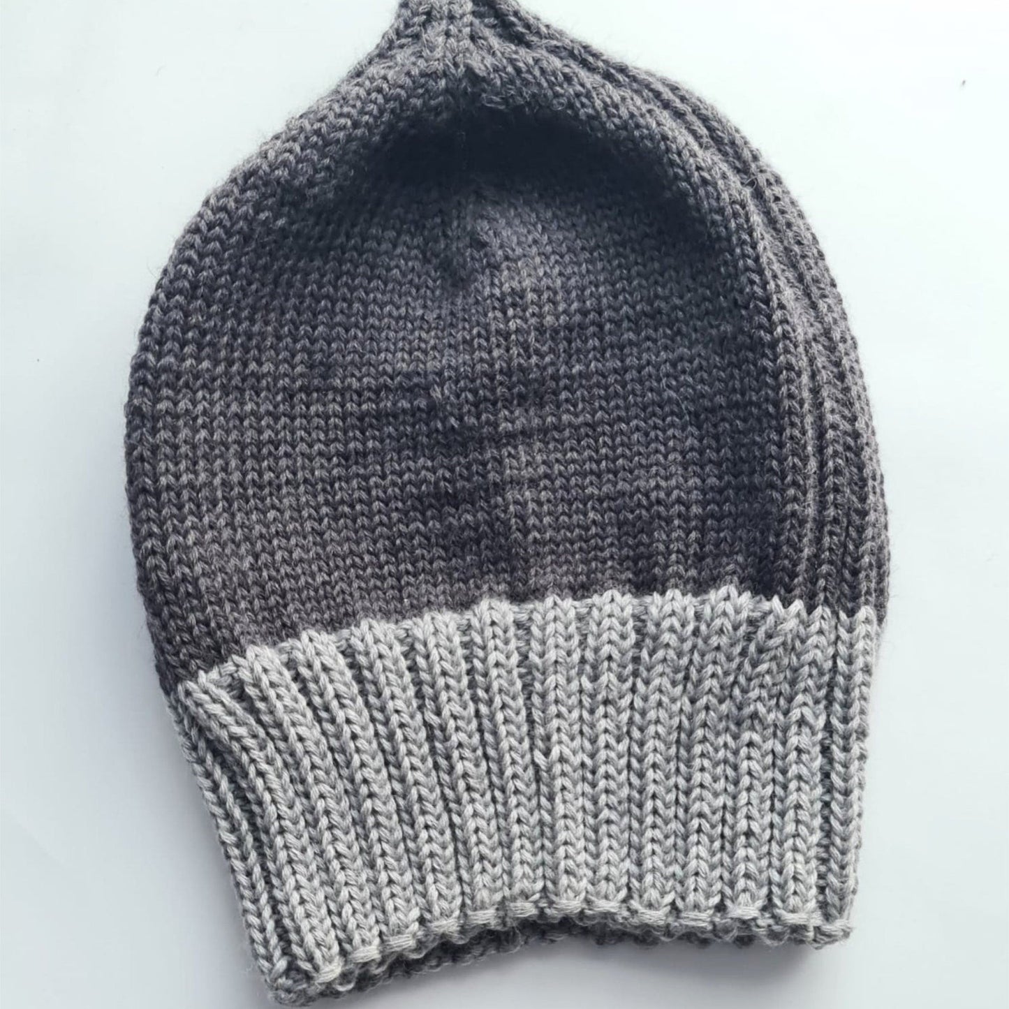 Two-tone 100% Extra-fine Merino Beanie