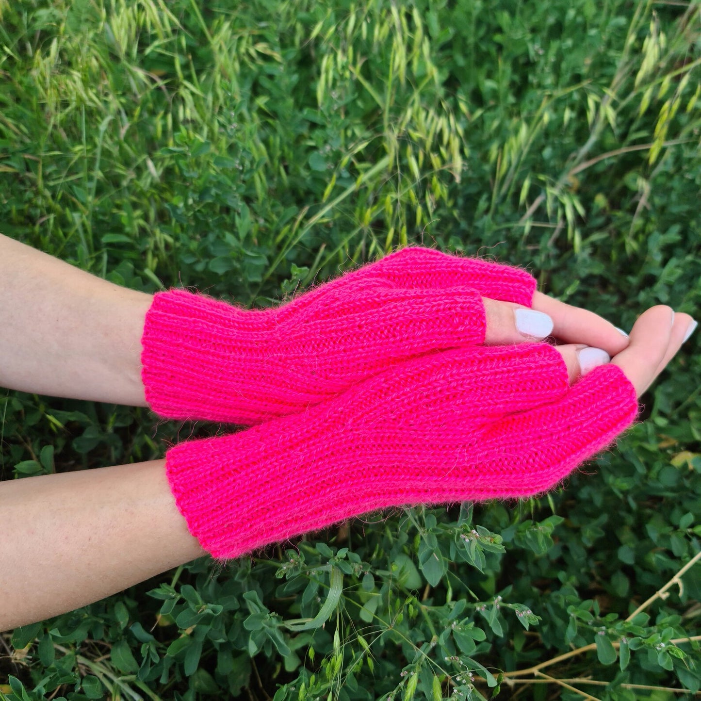 Alpaca fingerless gloves