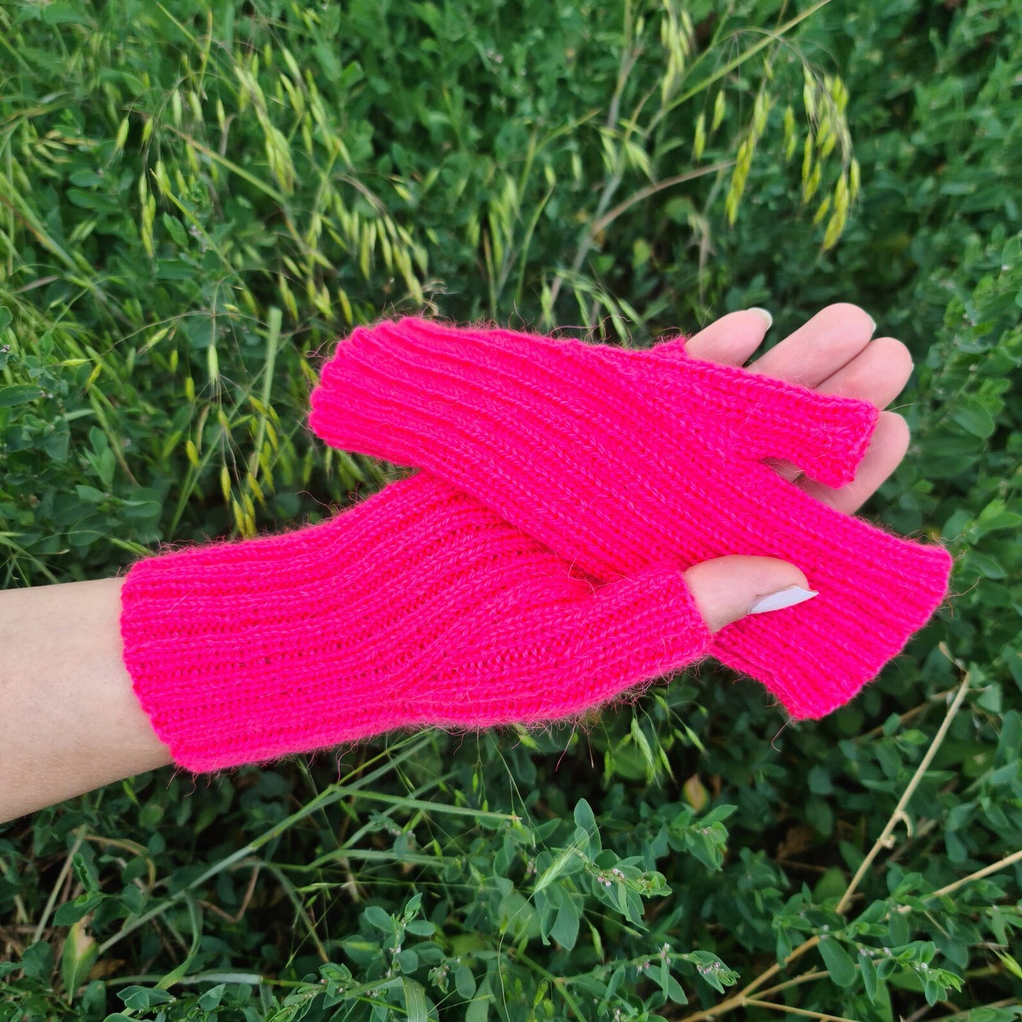 Alpaca fingerless gloves