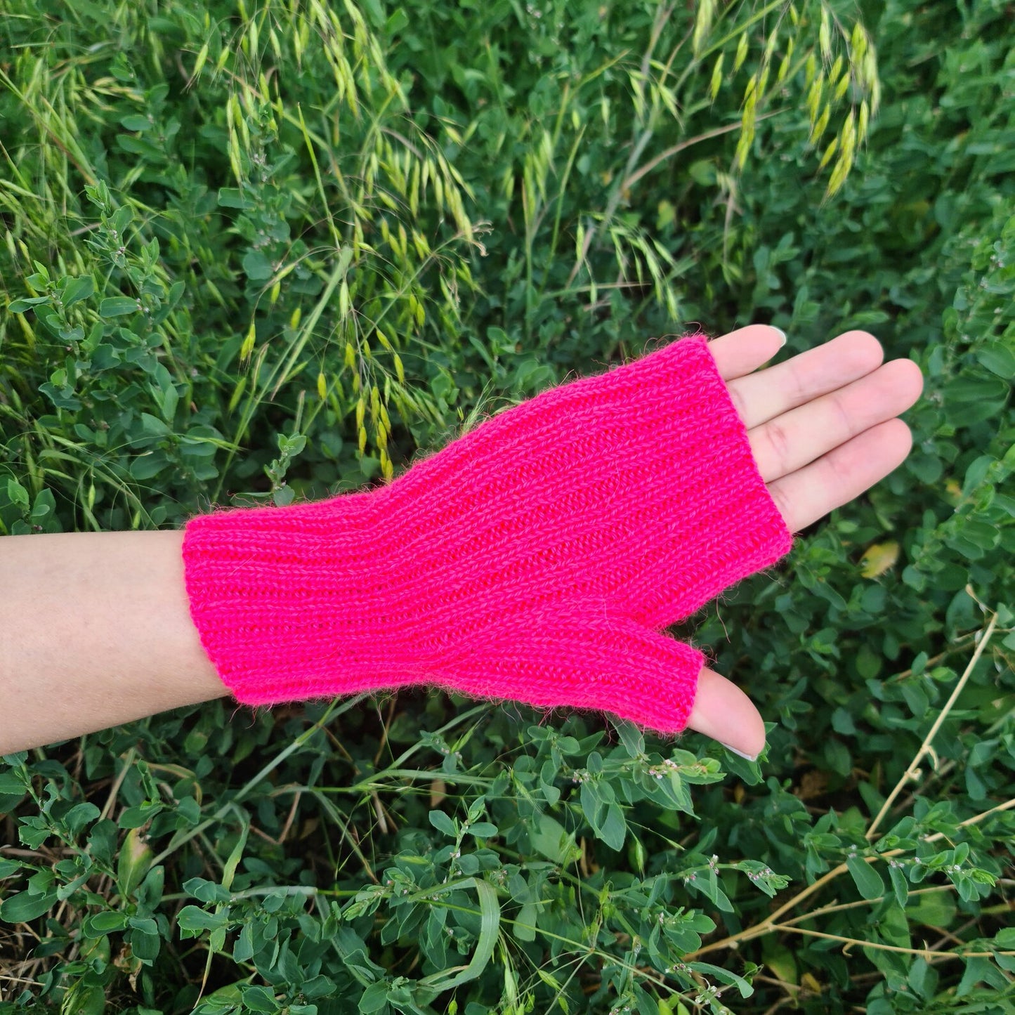 Alpaca fingerless gloves