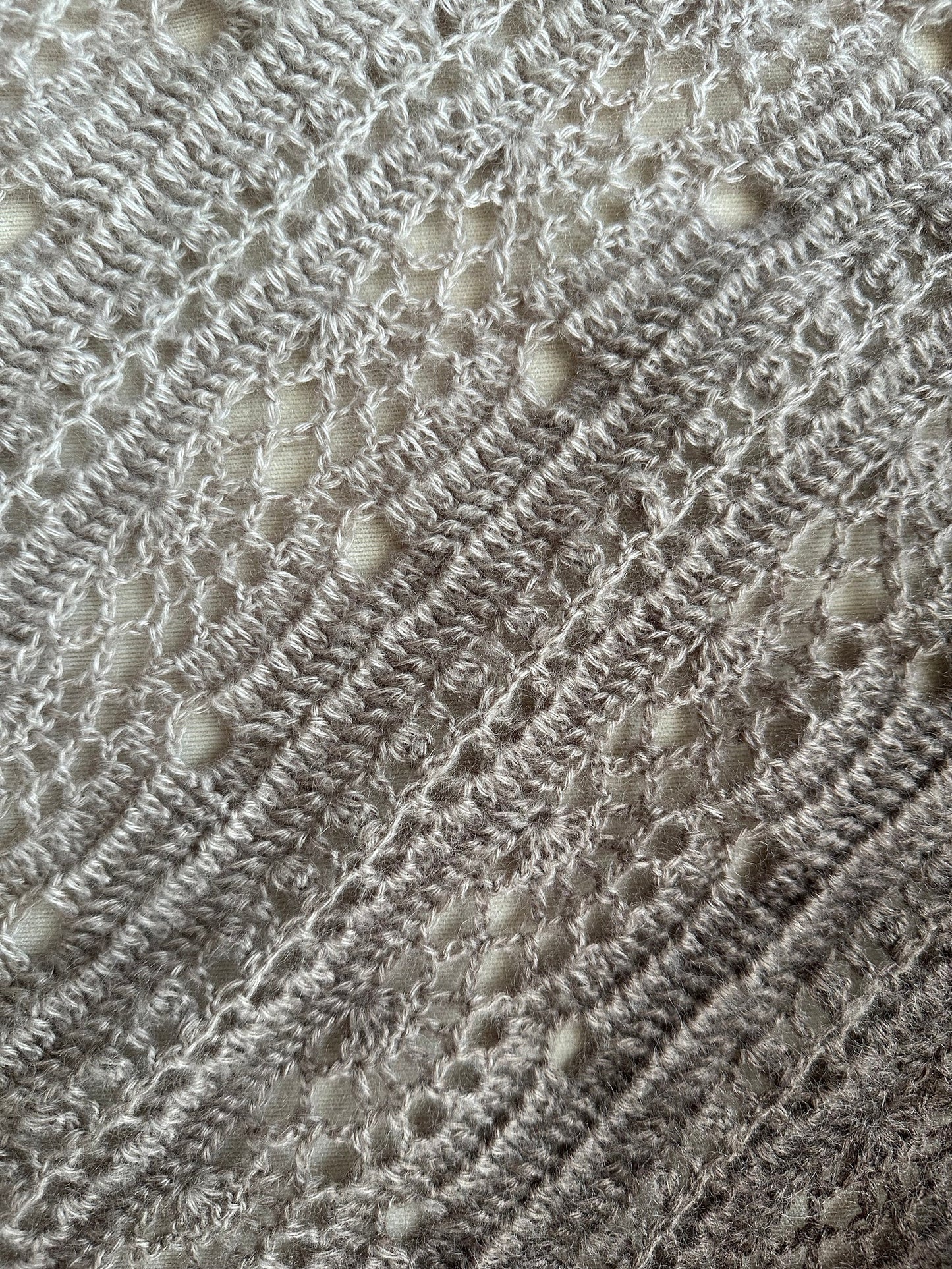 Alpaca Triangle Shawl, Crochet Wrap, Gradient Scarf, Evening Cover Up