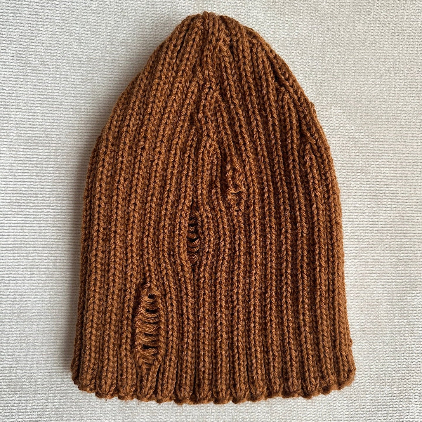 Hip Hop Style Winter Hat with Distressed Holes