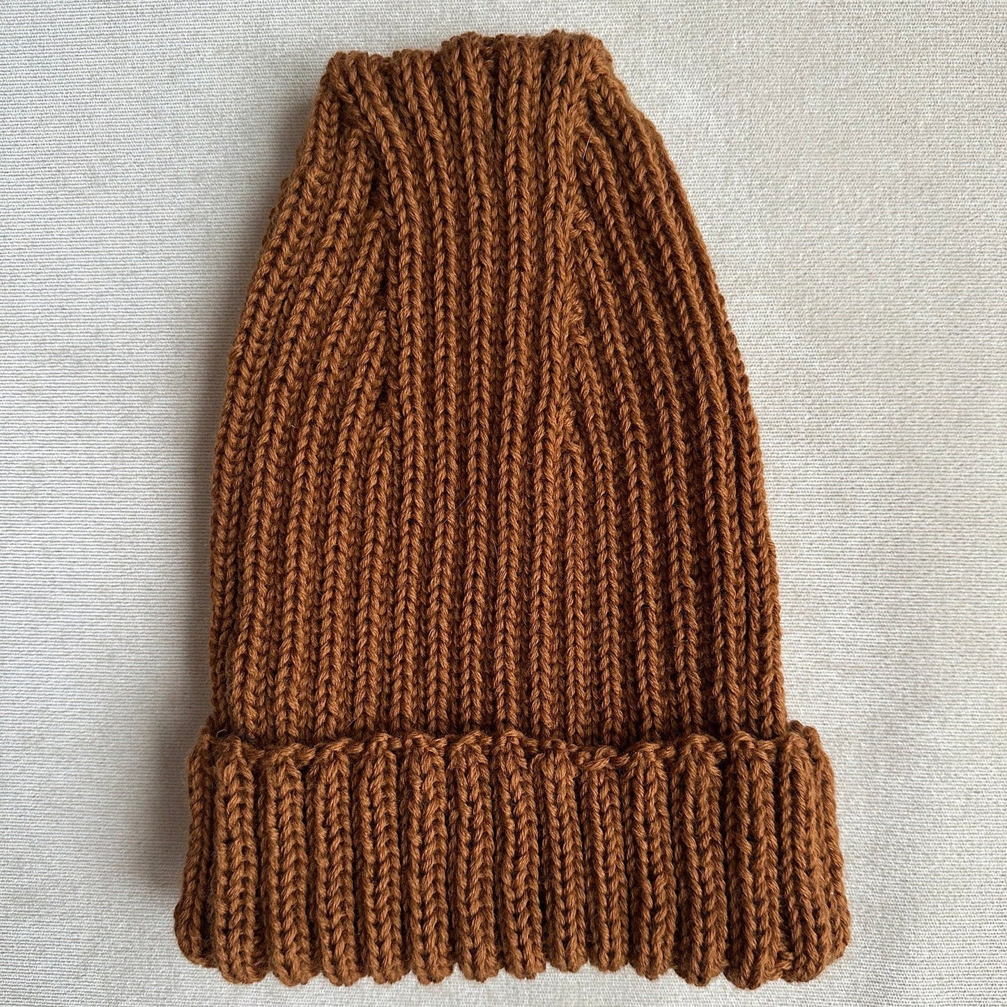Classic Brown 100% Merino Wool Beanie Hat