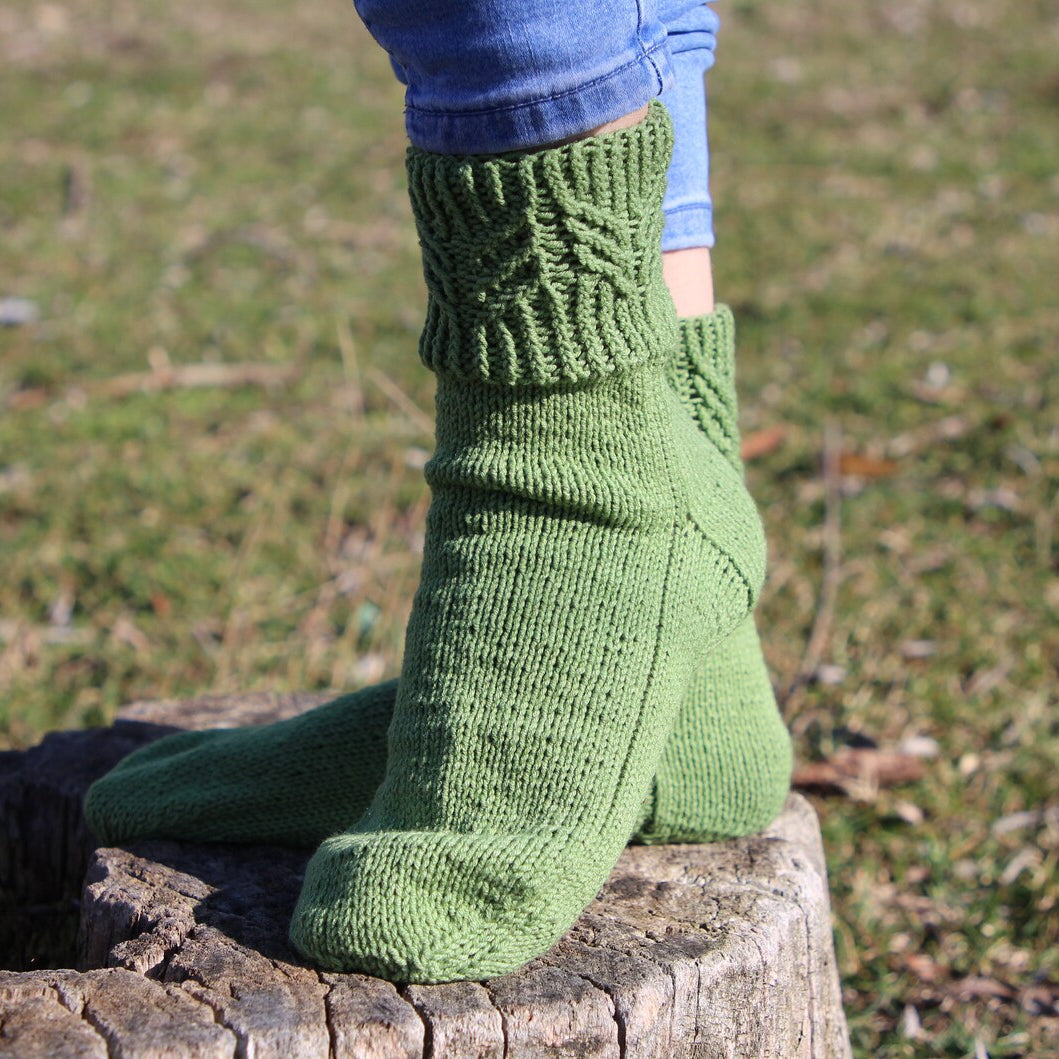 Casual Cotton Socks with Wheat Japanese Pattern