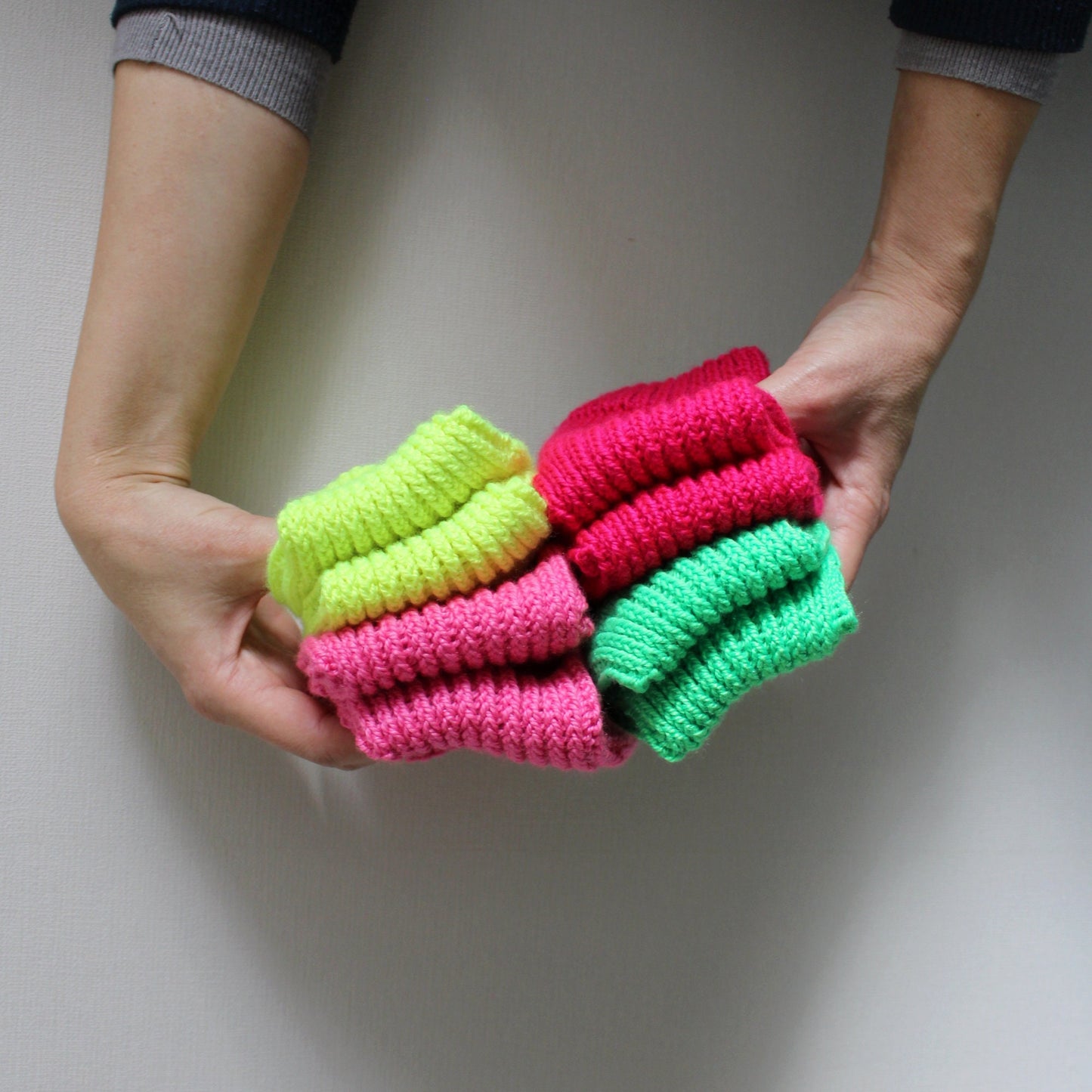 Neon yoga socks, Vegan toeless quarter socks