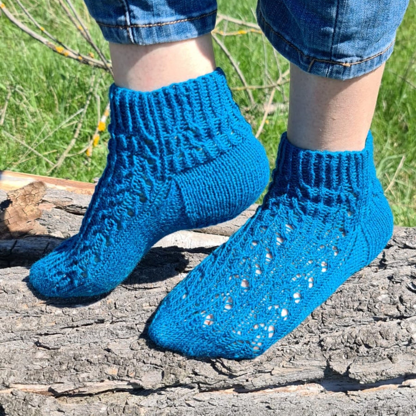 Alpaca fishnet socks, Girly ankle socks