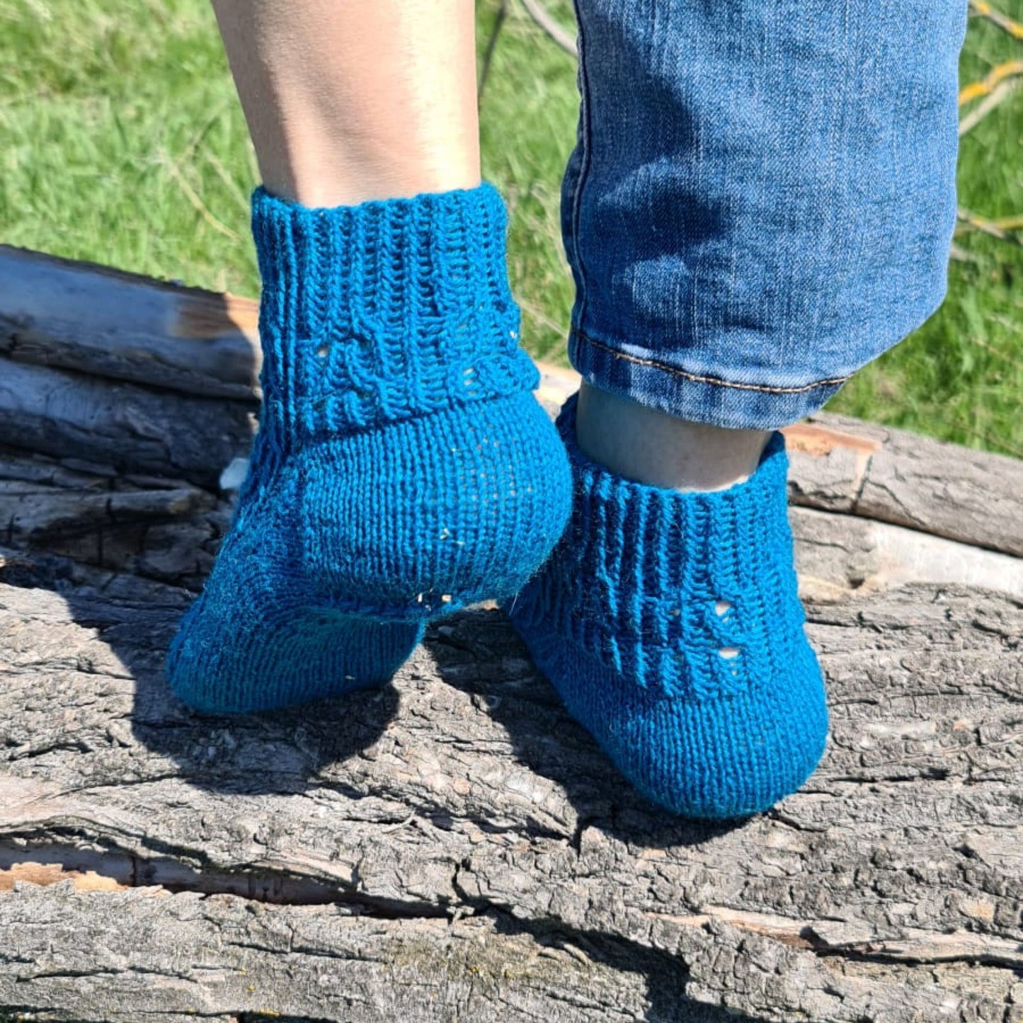 Alpaca fishnet socks, Girly ankle socks