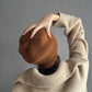 Versatile Brown Merino Ha, Hand-Knit Winter Beret