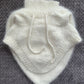 Luxurious Fluffy White Knitted Hood with Attached Cowl Neckwarmer for woman