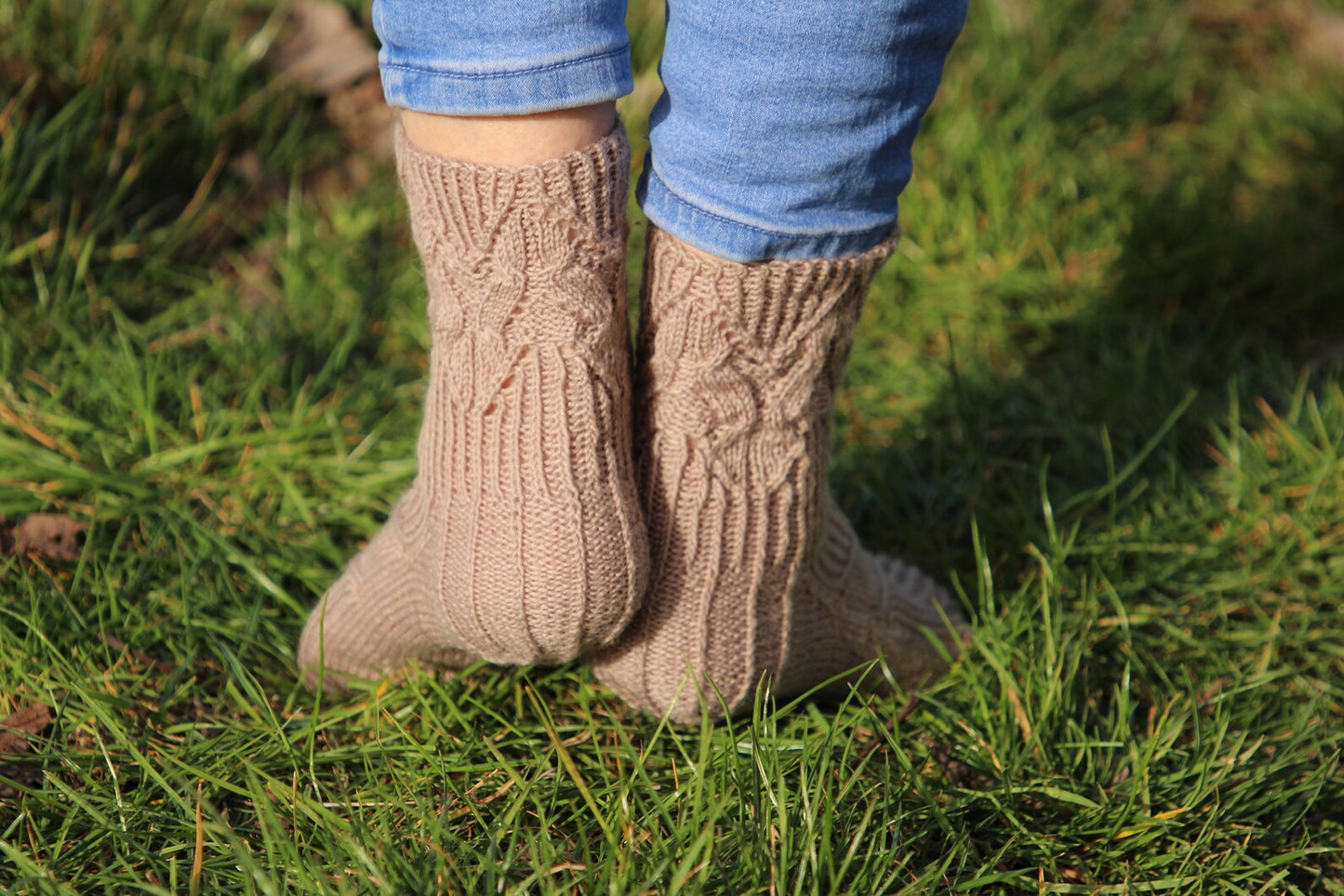 Neutral Beige Wool Socks